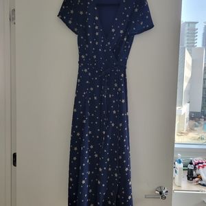 Eshakti wrap dress in star print xs